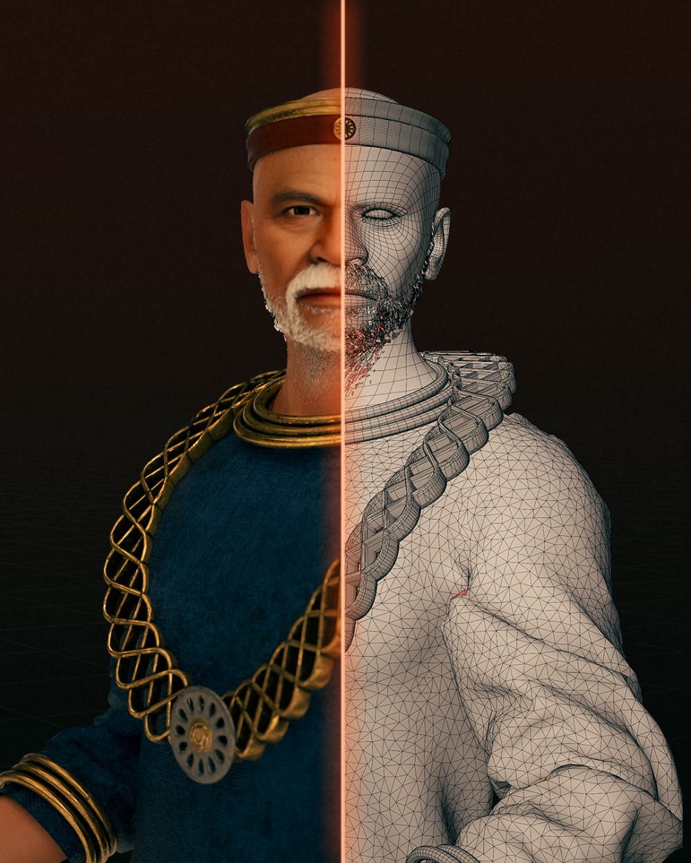 Rajah Ache (Wireframe - Behind The Scenes)