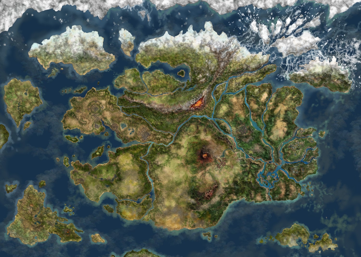 Physical Map to show height and land forms
